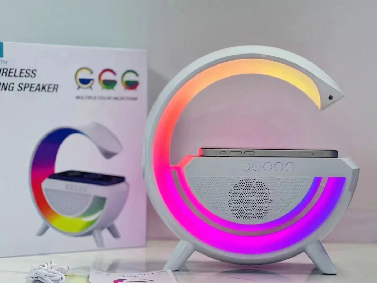 Bluetooth Speaker-Colorful Atmosphere Light Wireless Charging